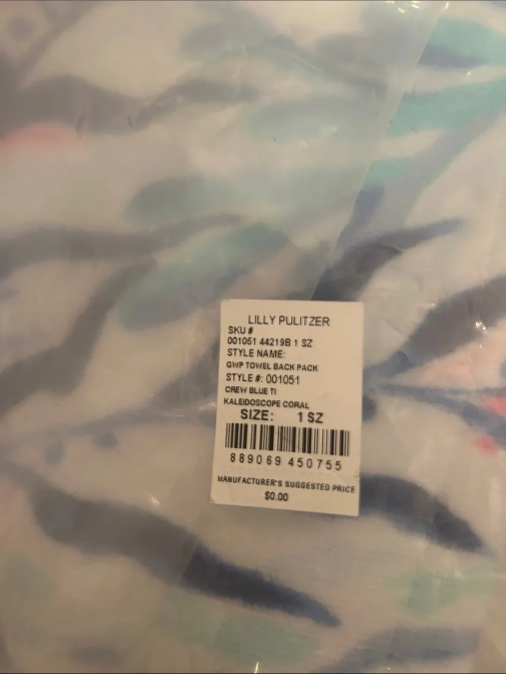 Lilly Pulitzer Towel Backpack NWT